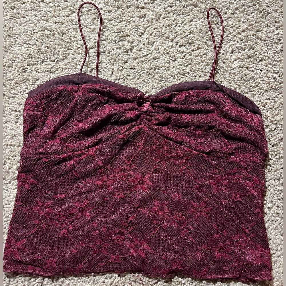 Wild Fable Red Lace Top
